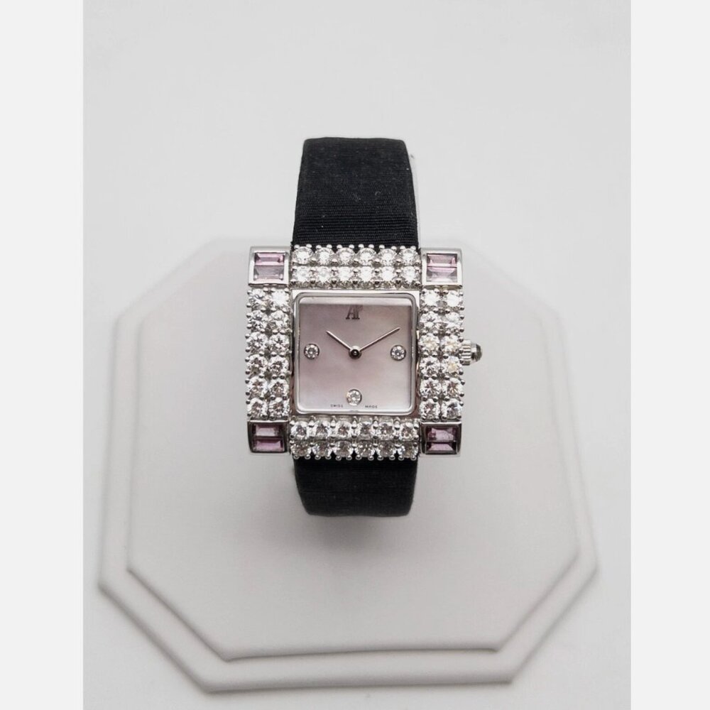 Audemars Piguet 30mm 4.0cts 18k White Gold Ladies Watch